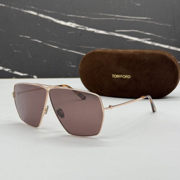 NEW TOM FORD STELLA TF1185 28E GOLD UNISEX SUNGLASSES FT1185 